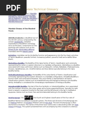 Mandala Technical Glossery
