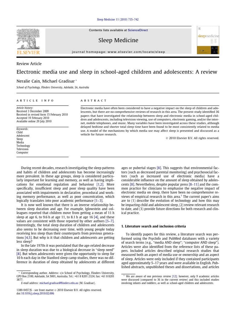 Impact of Media on Kids' Sleep Patterns | PDF | Sleep | Adolescence