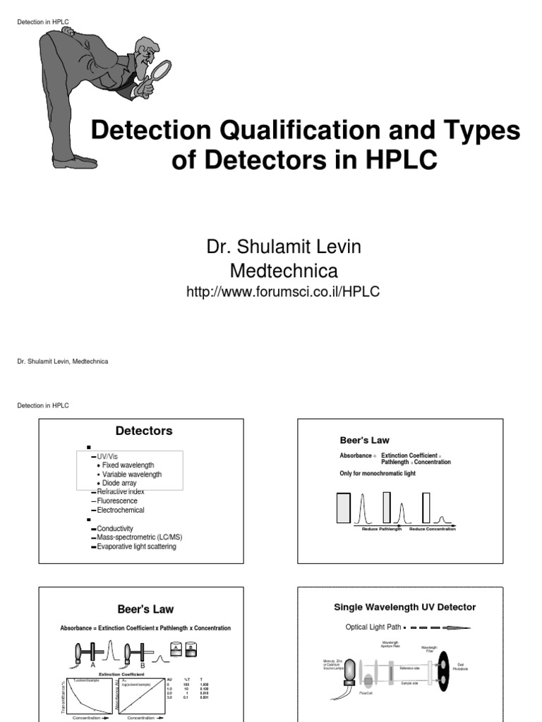 Detection Qualification and Types of Detectors in HPLC PDF PDF