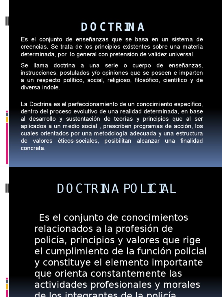 Doctrina Policial Diapositivas PDF Moralidad Science