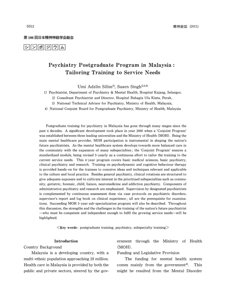 How To Become Psychiatrist In Malaysia Pdf Psychiatrist Psychiatry