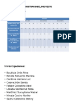 Capitulo IV, Administracion Del Proyecto, Cronograma e Investigadores