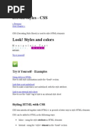 HTML Styles - CSS: Try It Yourself - Examples