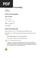 HTML Text Formatting