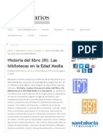 Historia Del Libro (III) - Las Bibliotecas en La Edad Media - BiblogTecarios
