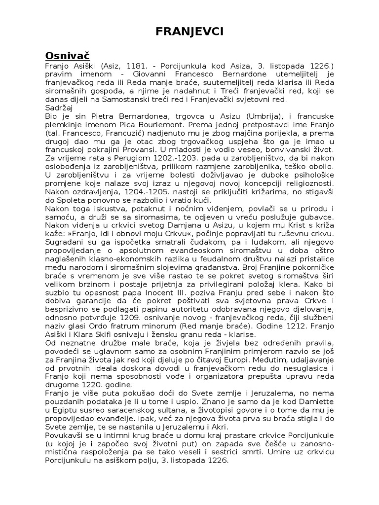 FRANJEVCI | PDF