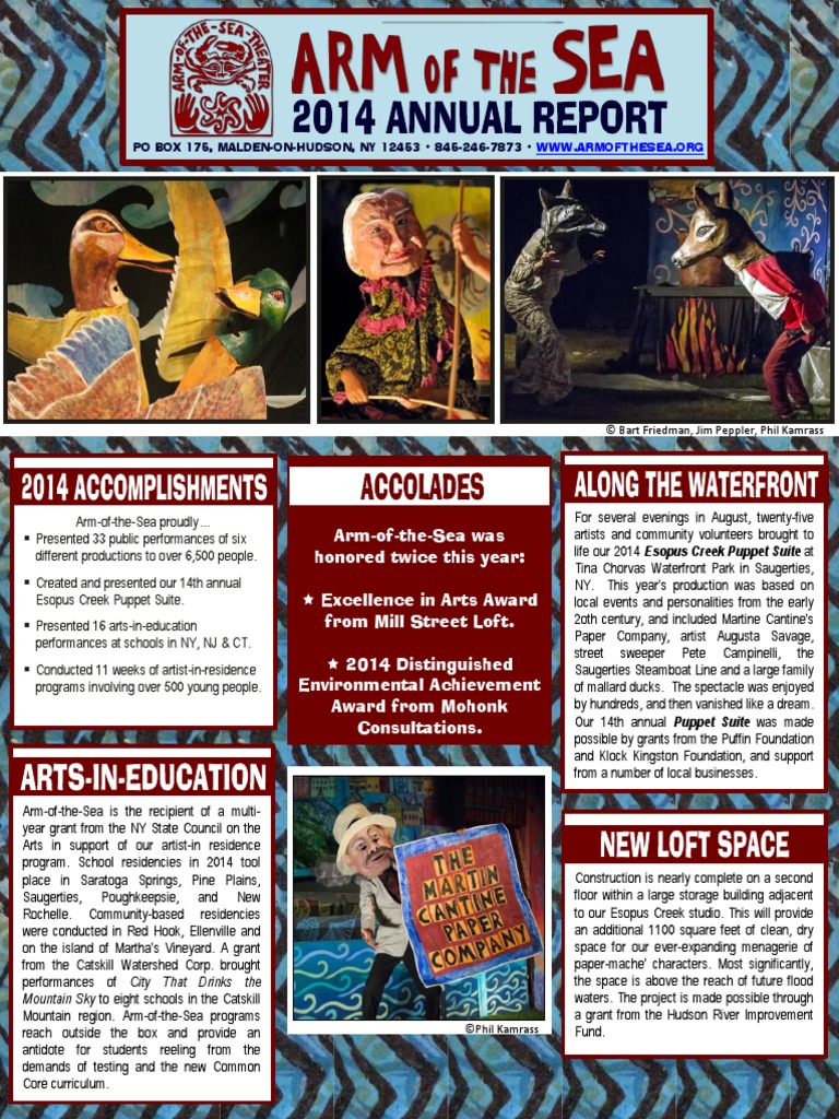 2014 Annual Report Arm of The Sea PDF New York Business