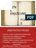 Prozne Književne Forme