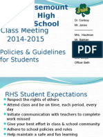 9th Grade Class Meeting 2014-15