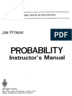 Probability by Jim Pitman Solutions Manual