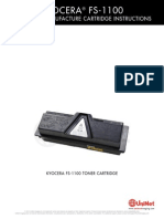 Kyocera FS-1100: Easy To Remanufacture Cartridge Instructions