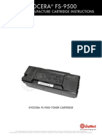 Kyocera FS-9500: Easy To Remanufacture Cartridge Instructions