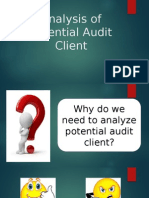Presentation 2 - Analysis of Potential Audit Client
