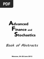 Advance Stochastic Calculus (Abstracts) PDF