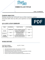 Curriculam Vitae: Career Objective