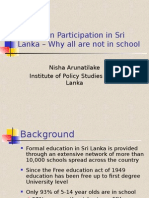 Education Participation in Sri Lanka - Why All Are Not in School