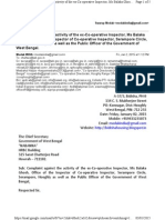 Complaint Letter Submitted To The Chief Secretary, Government of West Bengal On Friday, 02 January 2015.