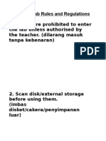 Computer Lab Rules and Regulations