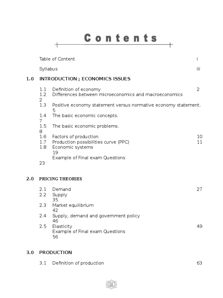 Comprehensive Economics Syllabus Guide | PDF