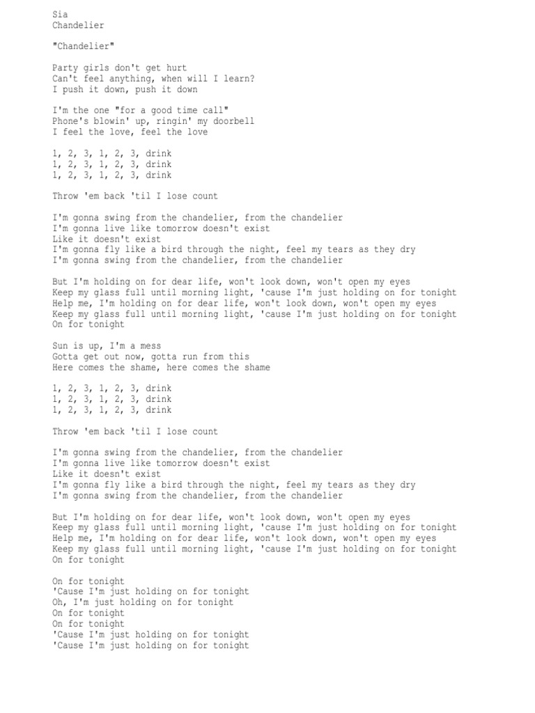 Sia Chandelier Singles Dance Music