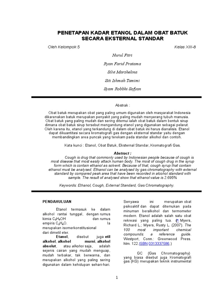 Jurnal Analisis Instrumen Gas Chromatography