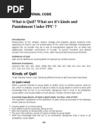 What Is Qatl, Its Kinds & Its Punishment Under PPC