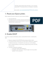 To Set a Epson Printer to a Static Ipaddress