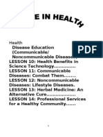 Health Disease Education (Communicable/ Noncommunicable Diseases) LESSON
