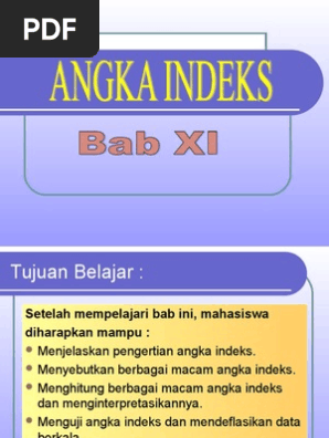 Contoh Soal Angka Indeks Dan Penyelesaiannya Hal