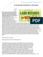 Whether Land records are private information or ‘third party’ information? 