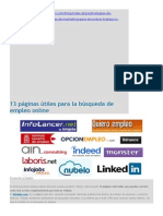 13 Páginas Útiles para La Búsqueda de Empleo Online