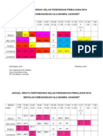 Jadual Waktu Induk Kelas Pendidikan Pemulihan 2014