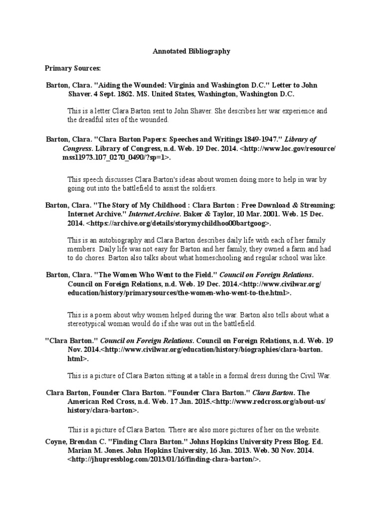 Annotated bibliography examples picture