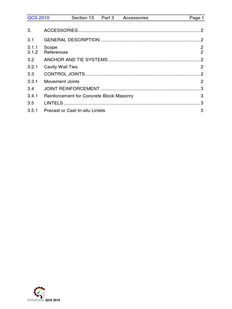 Accessories for Masonry Construction | PDF | Masonry | Wall