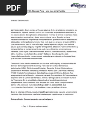 Nuestro Perro Uno Mas En La Familia Pdf Comportamiento Perros