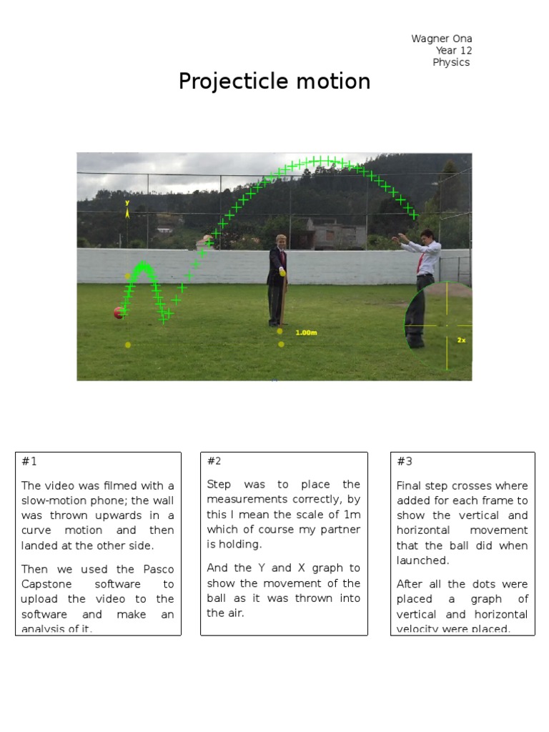 Projecticle Motion: Wagner Ona Year 12 Physics | PDF