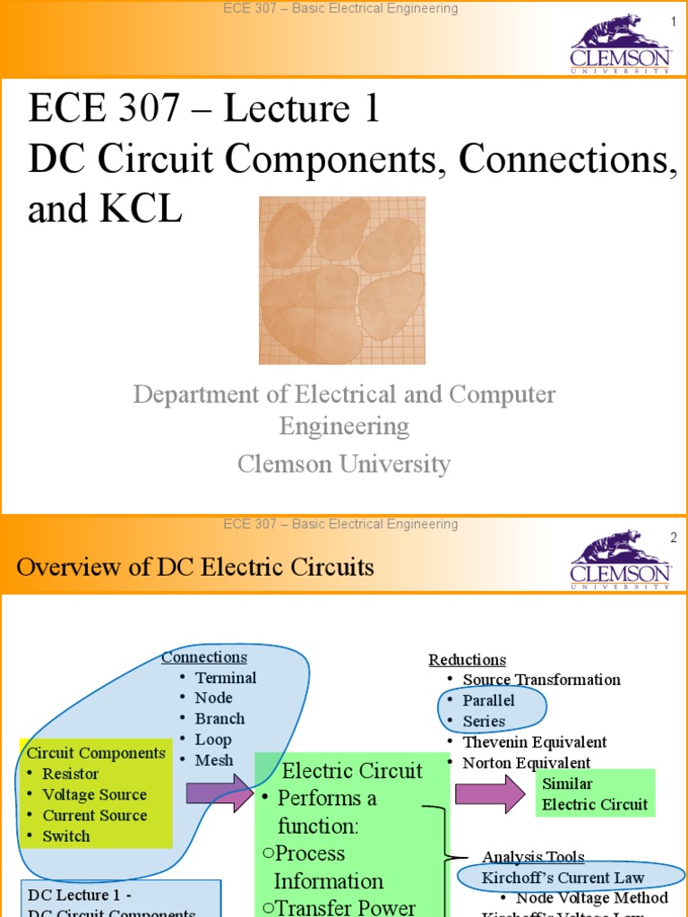 DC Circuit Components & KCL Guide | PDF | Electrical Network | Series ...