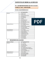 All India Institute of Medical Sciences: List of Faculty - Departmentswise As On 10.10.2014 at The A.I.I.M.S., New Delhi