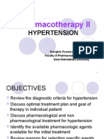Pharmacotherapy II: Hypertension