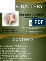 Paper Battery: Sayyam Gadhok