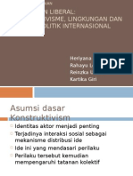 Dasar Studi Perdamaian - Perdamaian Liberal (Konstruktivisme, Environmental, & IPE)