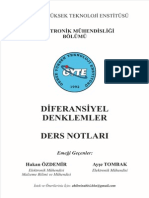 Diferansiyel Denklemler - Gebze Teknik Üniversitesi Defter Notları