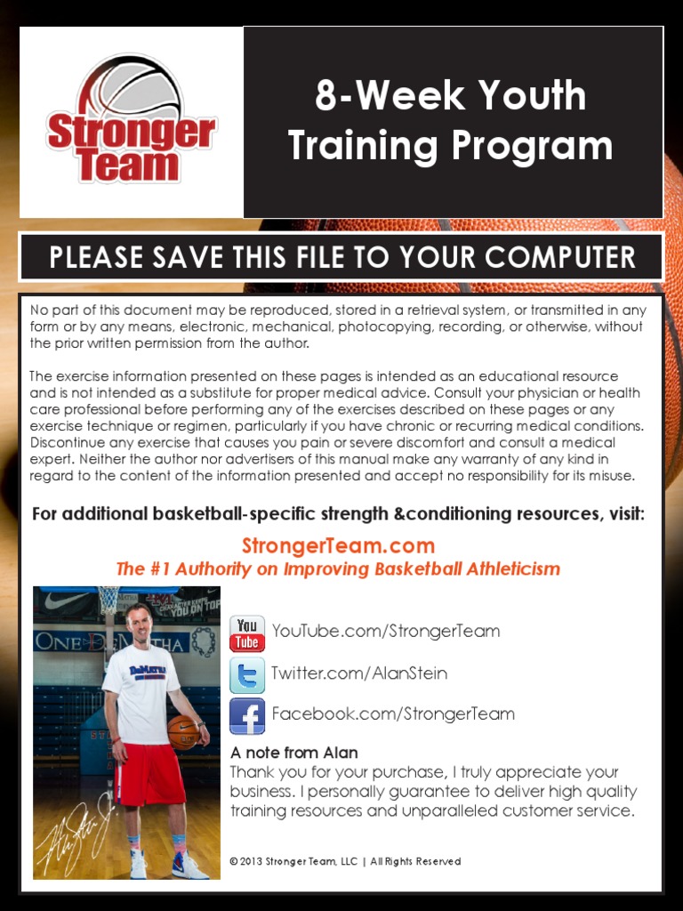8 Week Training Program For Youth Basketball Players | PDF | Strength ...