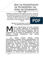 Ang Kahalagahan NG Pagpapakatao Sa Edukasyon