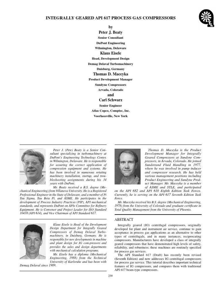 Articulo Api617 Compresores | PDF