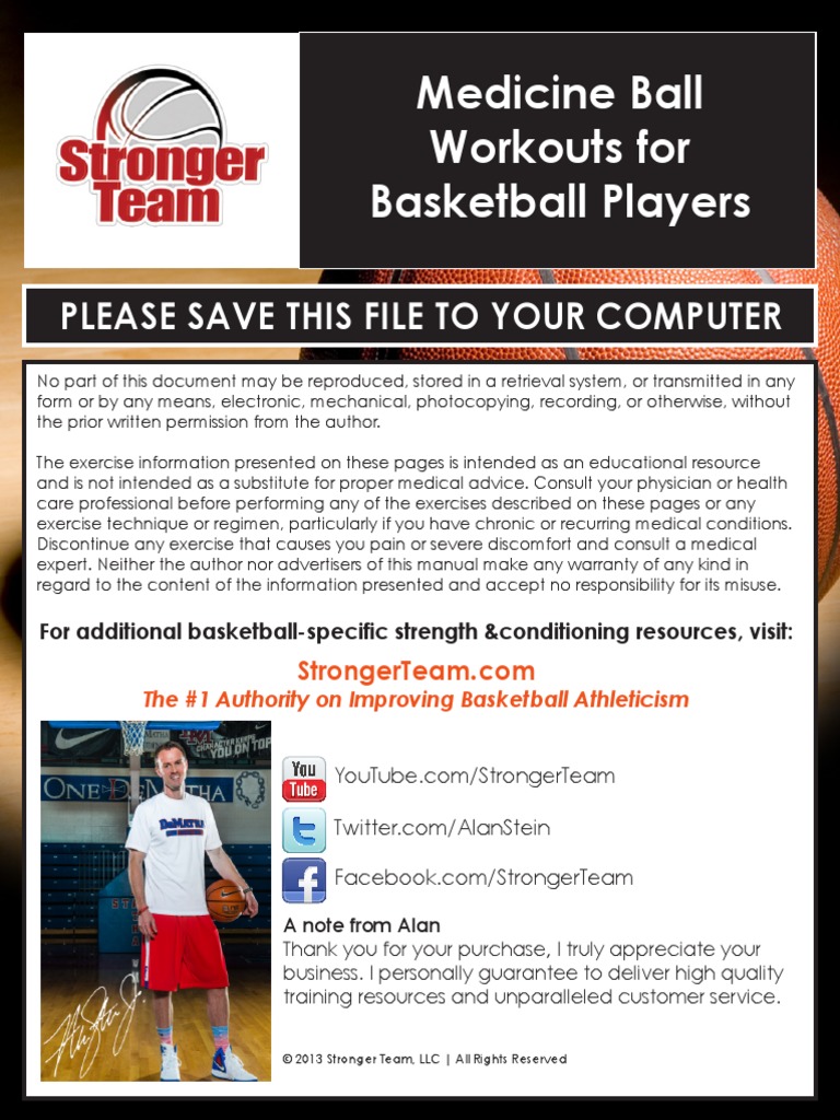 Medicine Ball Workouts For Basketball Players PDF Sports Recreation