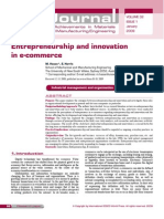 Entrepreneurship and Innovation in E-Commerce