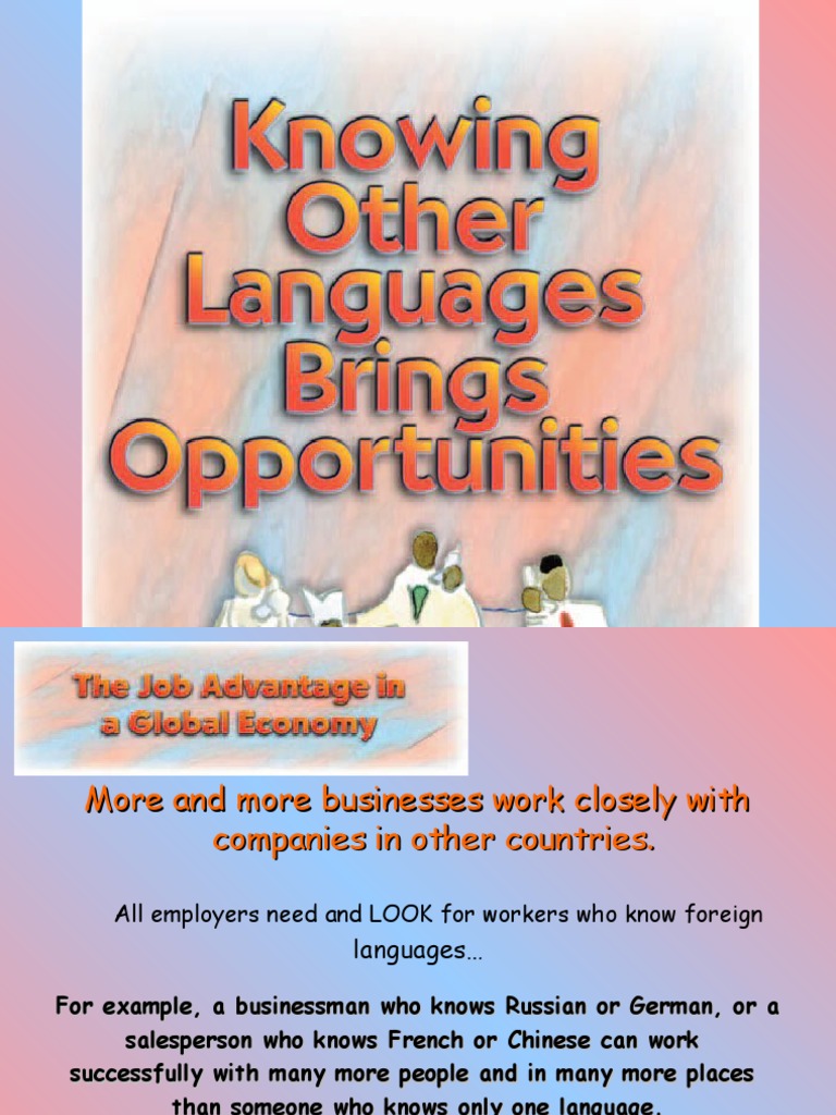 The Importance of Knowing Foreign Languages 3 | PDF