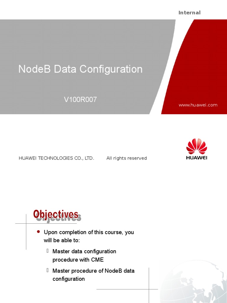 Nodeb Data Configuration (v100r007) | PDF