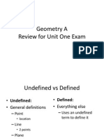 Geometry A Unit One Review